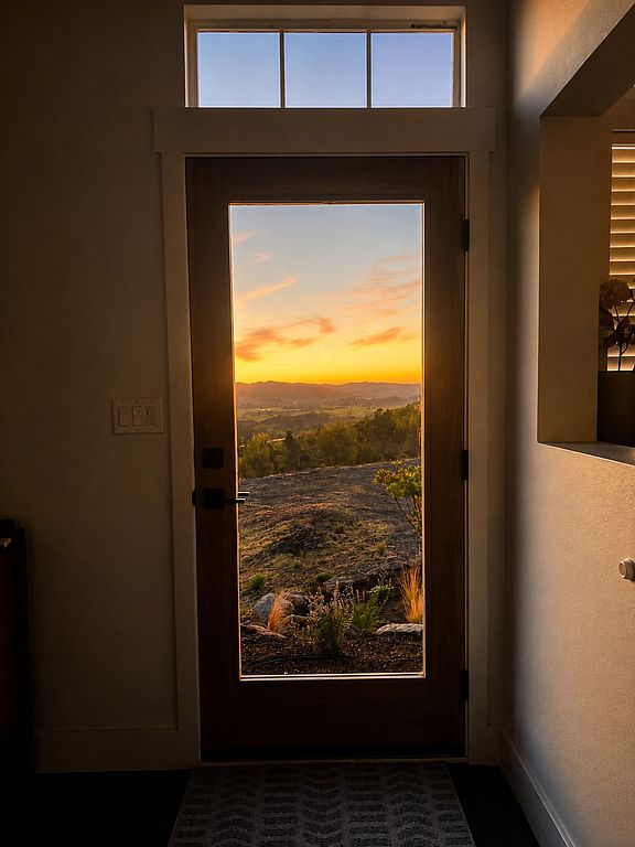 Sunset through the entry door