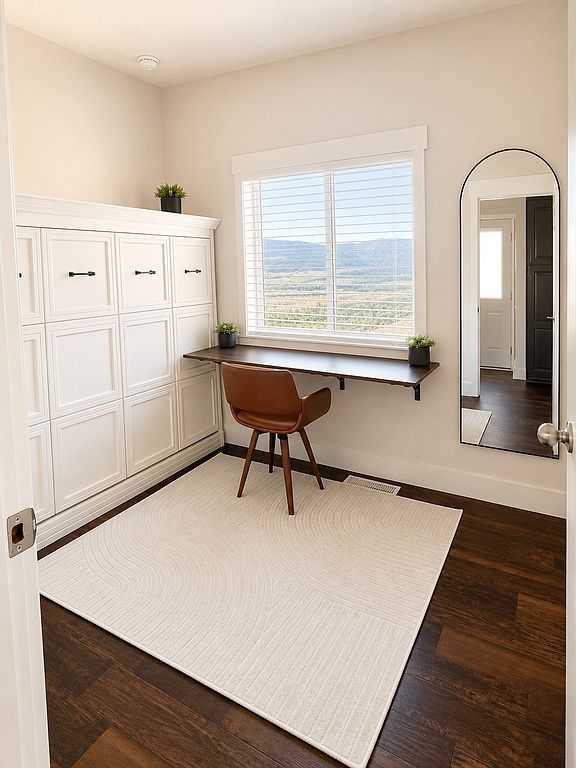 Second bedroom configured as an office